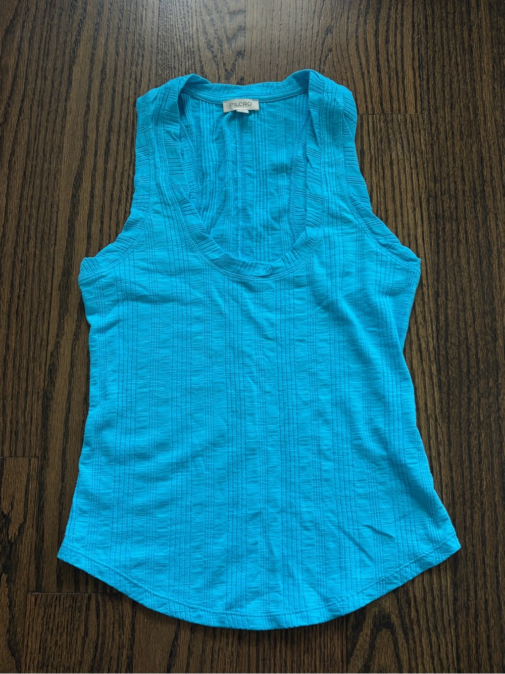Free People Bright Turquoise Ribbed Tank